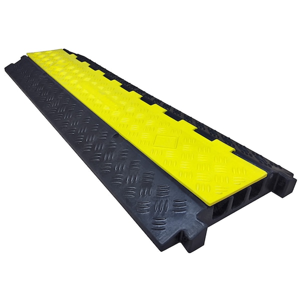 Electriduct Cable Protector, 2 in H, 35-3/4 in L, 11-7/8 in W, 3 Channel, Rubber CP-RPS-312-LP - main